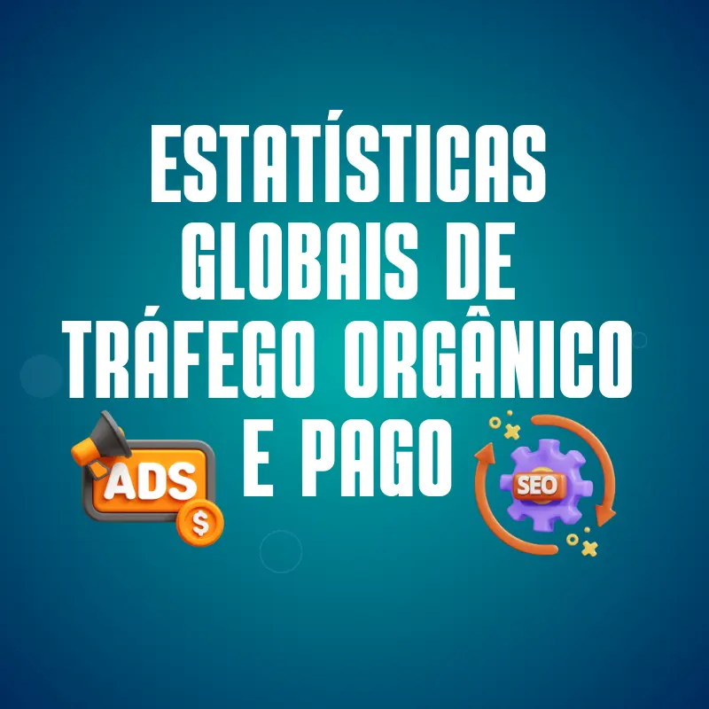 Estatísticas Globais de Tráfego Orgânico e Pago